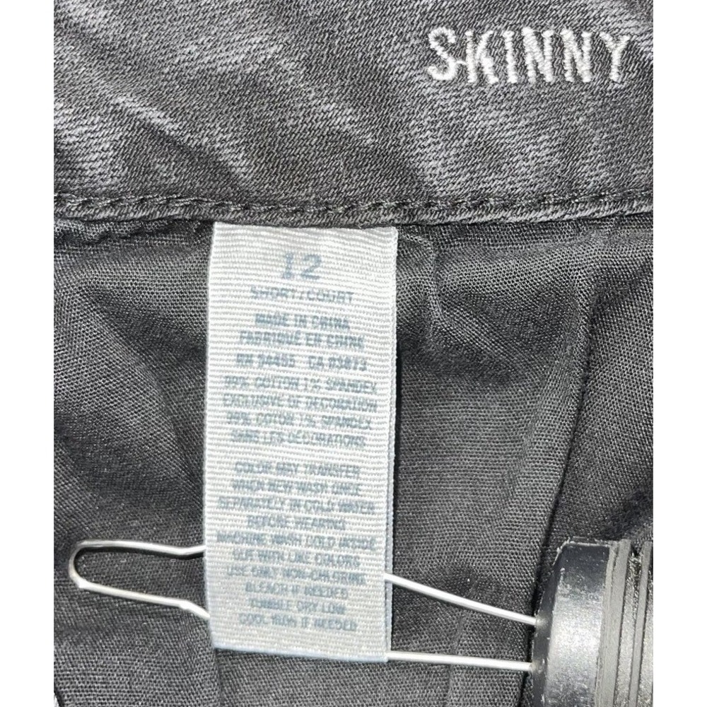 American Eagle Jeans Womens 12 Gray Charcoal Wash Super Stretch‎ Skinny 32x29.5 - Picture 4 of 10